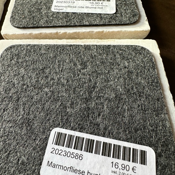 Set of 4 Unique & Gorgeous Gutenberg Museum Marble Tiles Coasters/Decorative Art - Picture 8 of 9